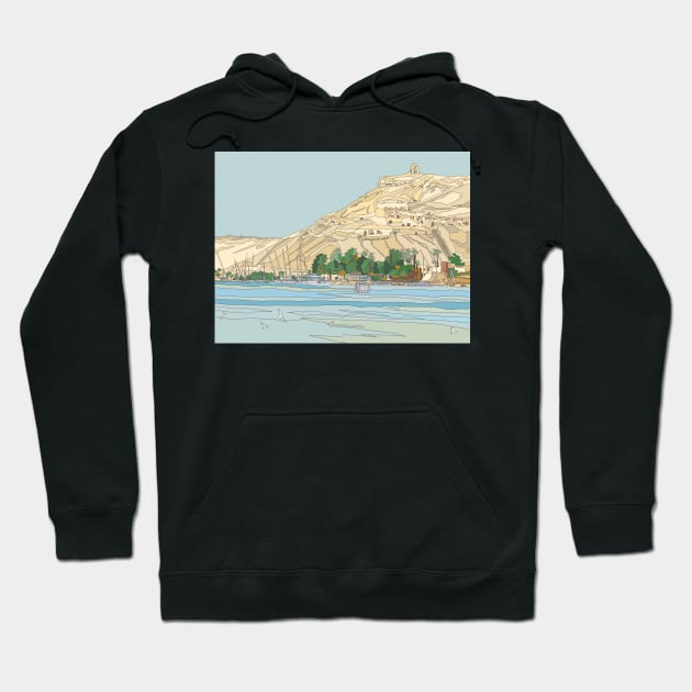 Feluccas and River Boats on the Nile Hoodie by JennyCathcart